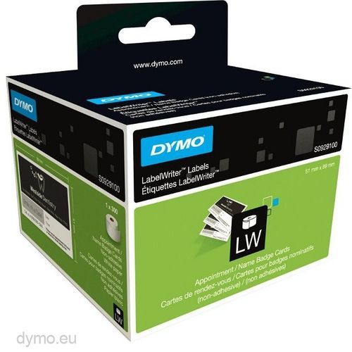 DYMO LW-Terminvereinbarungskarte/Namensschild 51x89mm weiß 1x1