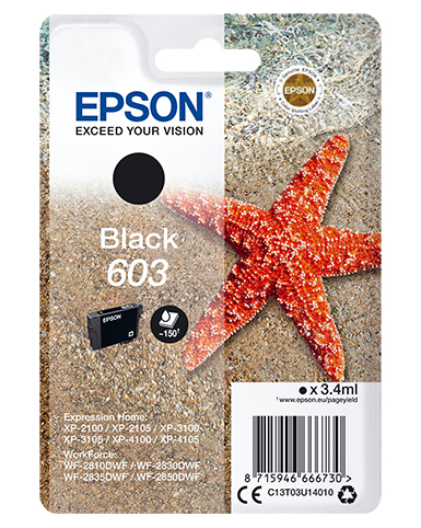 Epson Singlepack Ink Nr.603 black T03U1 Epson Singlepack Ink Nr.603 black T03U1