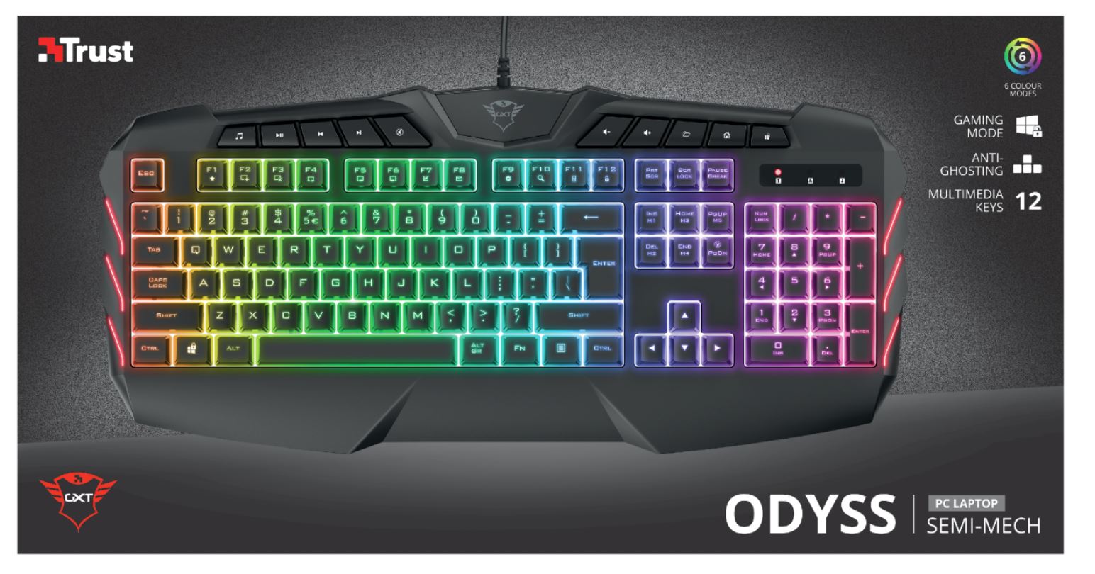 Trust GXT 881 ODYSS Semi-Mechanical Keyboard Trust GXT 881 ODYSS Semi-Mechanical Keyboard