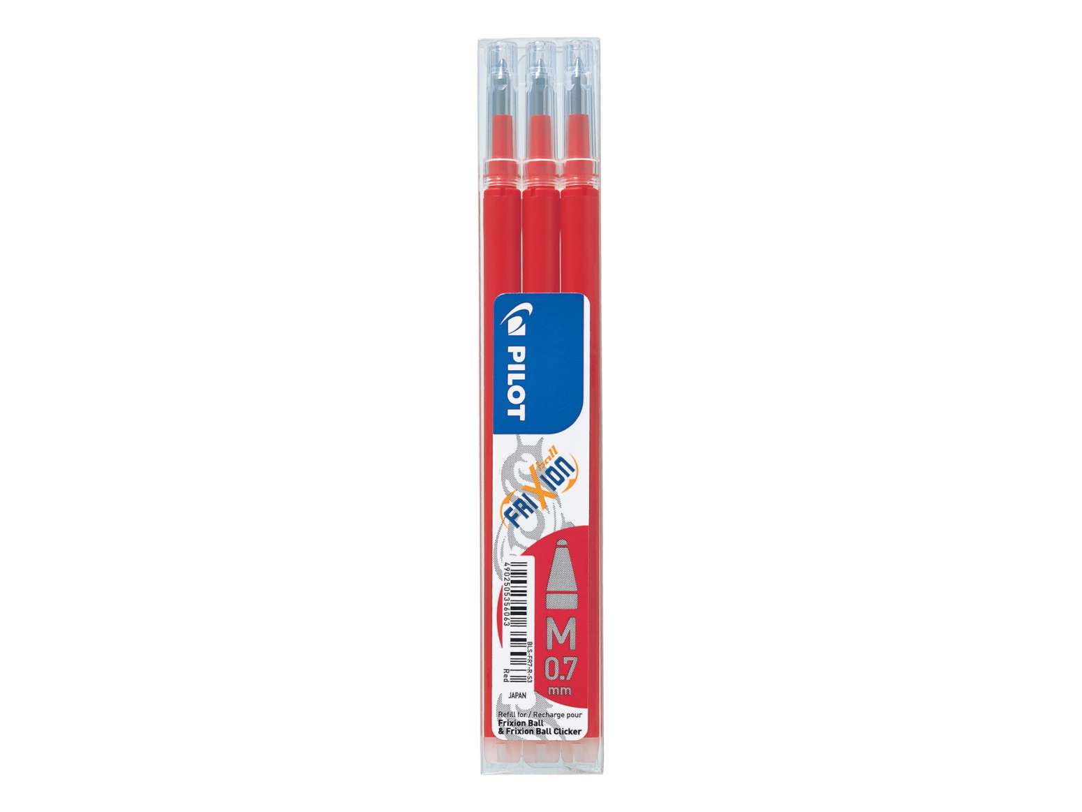 PILOT Ersatzminen FriXion Ball 0,7 - rot - 3er Set