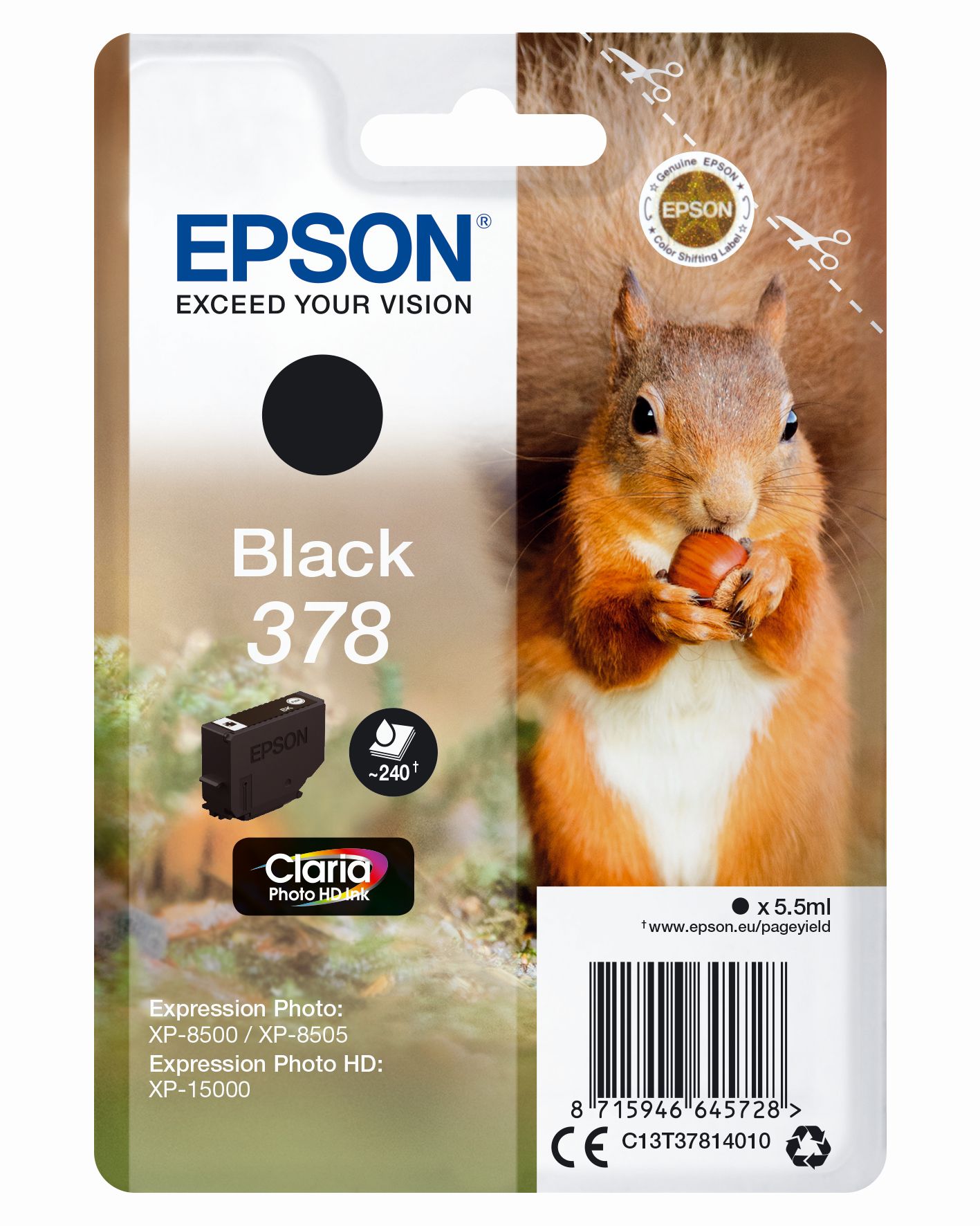 Epson Clara Photo HD Ink Nr.378 black