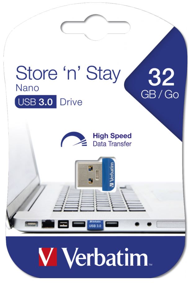 Verbatim USB Stick Drive 3.0 Nano Store´n Stay 32GB Verbatim USB Stick Drive 3.0 Nano Store´n Stay 32GB