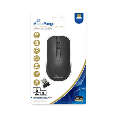 MediaRange Wireless Optical 3-button Mouse