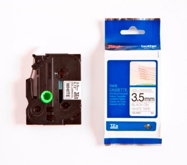 Brother P-Touch 3,5mm weiß/schwarz Brother P-Touch 3,5mm weiß/schwarz