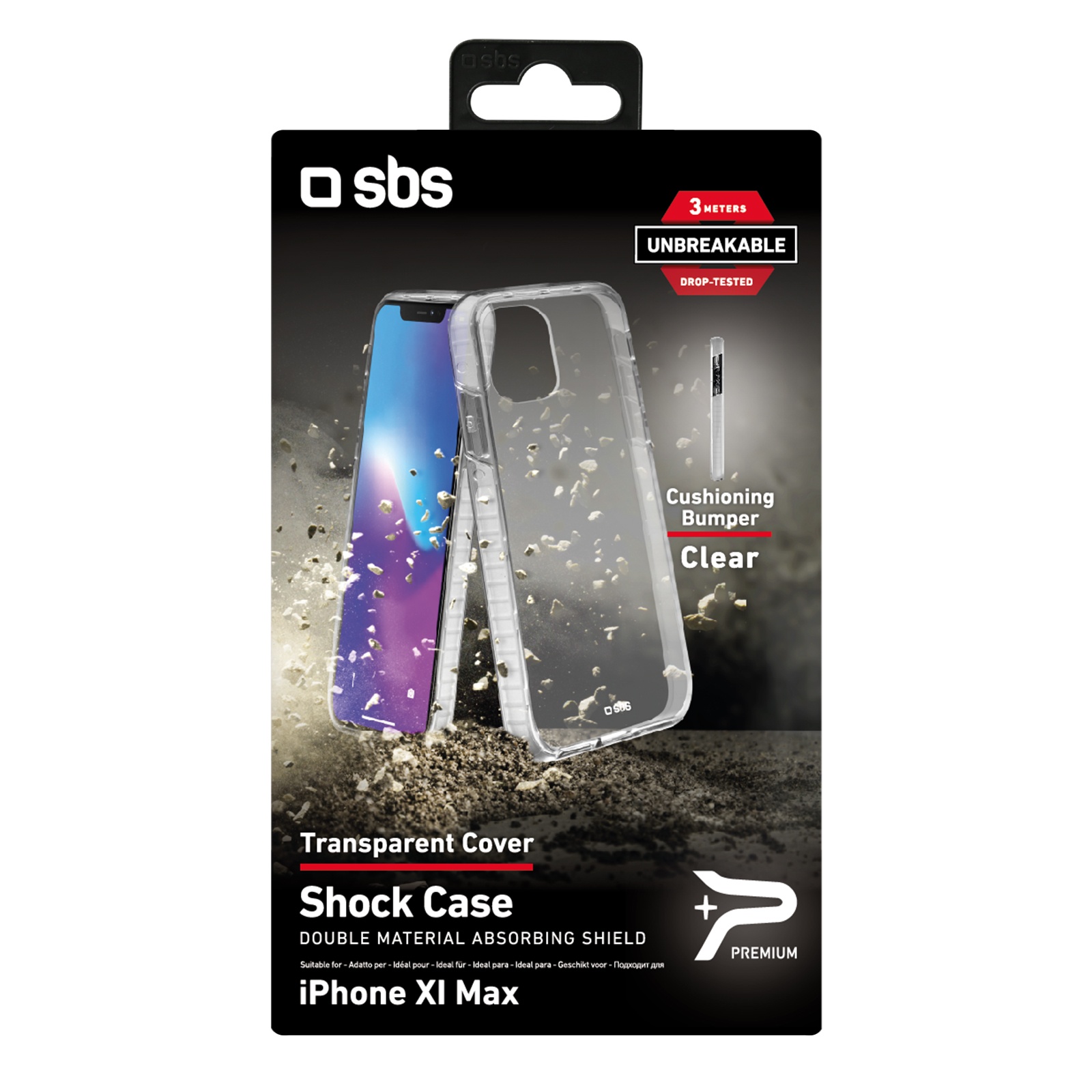 SBS Antishock Cover for iPhone 11 Pro Max transparent