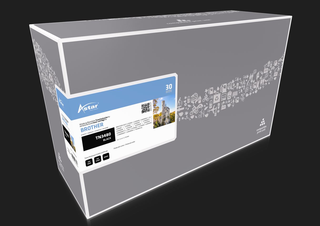 Astar Brother Toner TN-3480 8K inkl. Chip Astar Brother Toner TN-3480 8K inkl. Chip
