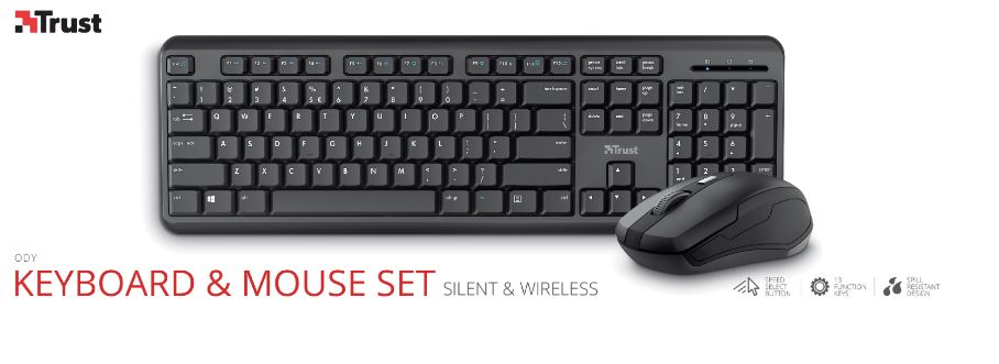 Trust ODY Wireless Keyboard & Mouse Trust ODY Wireless Keyboard & Mouse