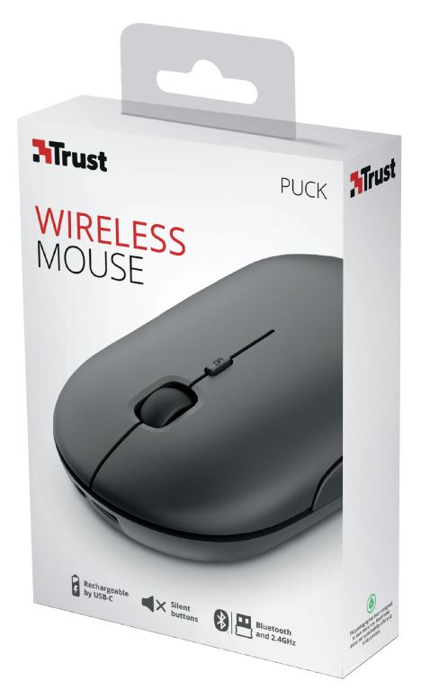 Trust PUCK Wireless Rechargable Mouse black Trust PUCK Wireless Rechargable Mouse black