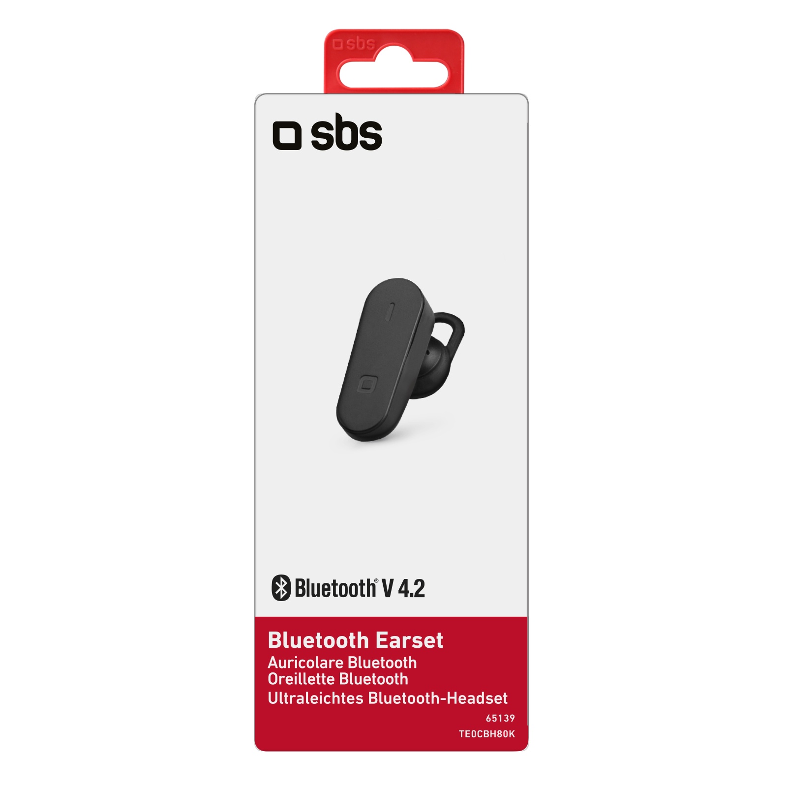 SBS BH80 Bluetooth Earset black