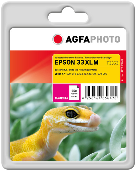 AgfaPhoto Epson Claria Premium Ink Nr.33XL mag. inkl. Chip