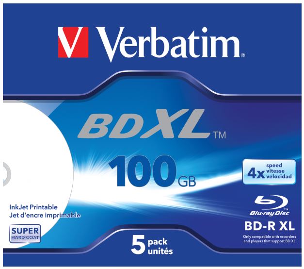 Verbatim Blu Ray 100GB/4f JC 1x5