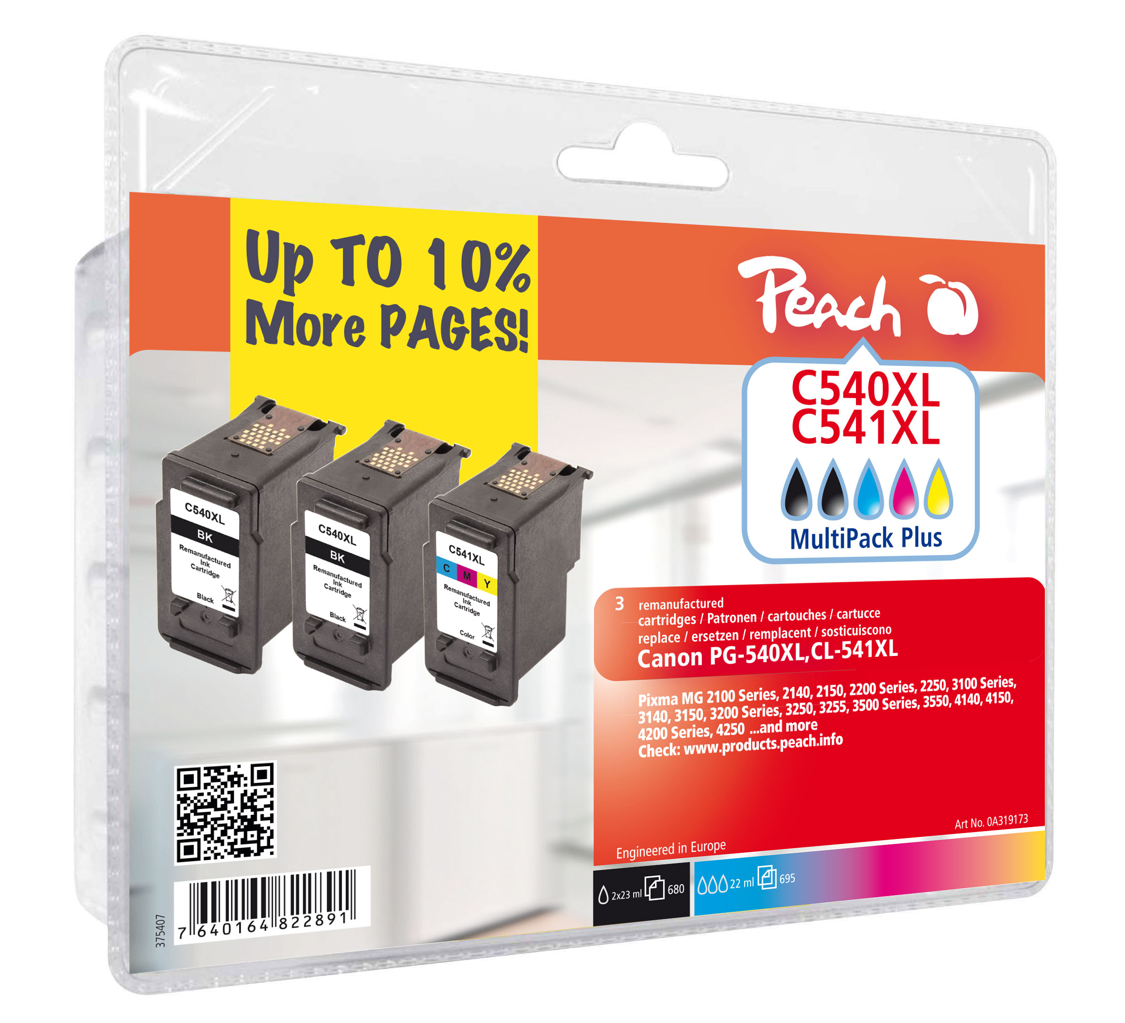 Tinte Peach Canon PG540XL/CL541XL Multipack Plus PI 100-243 BLISTER Tinte Peach Canon PG540XL/CL541XL Multipack Plus PI 100-243 BLISTER