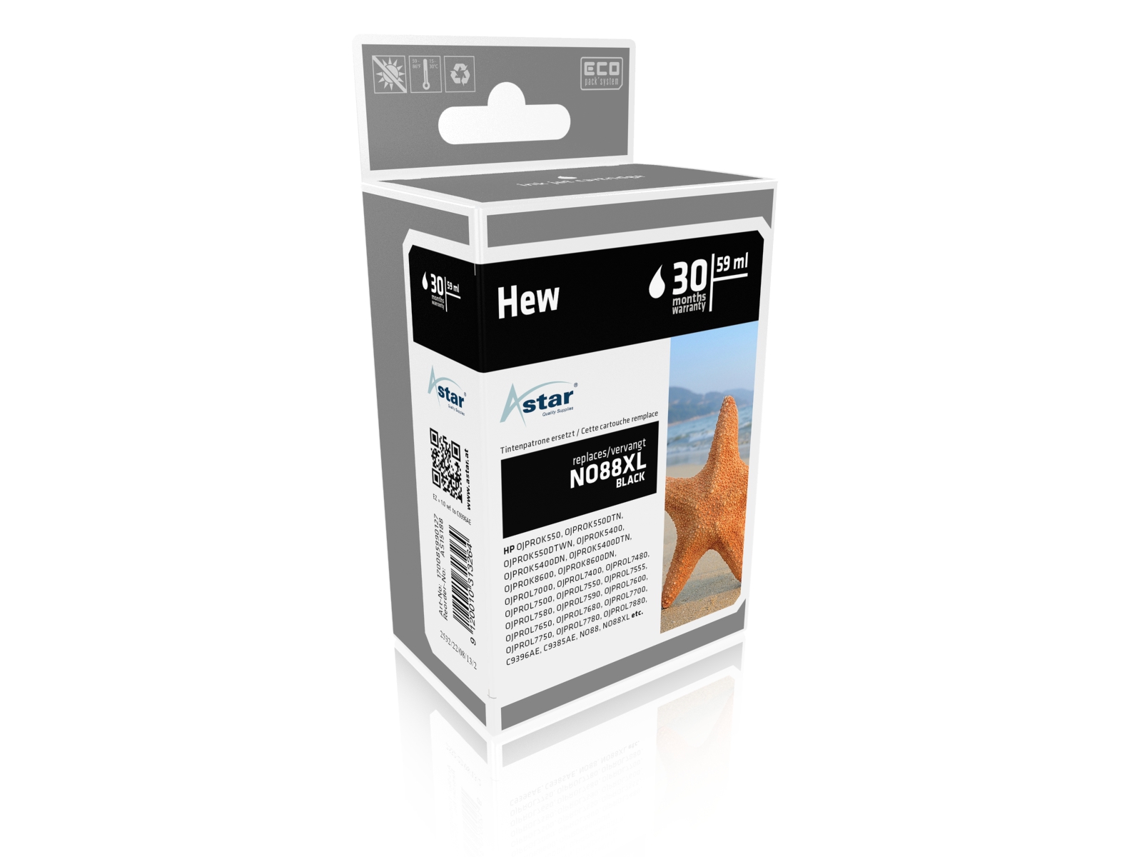 Astar HP Ink Nr.88XL black 58,9ml inkl. Chip Astar HP Ink Nr.88XL black 58,9ml inkl. Chip