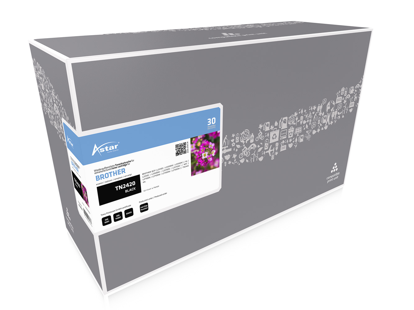 Astar Brother Toner black TN-2420 3K inkl. Chip Astar Brother Toner black TN-2420 3K inkl. Chip