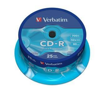 Verbatim CD-R 80min/700MB/52f Spindel 1x25