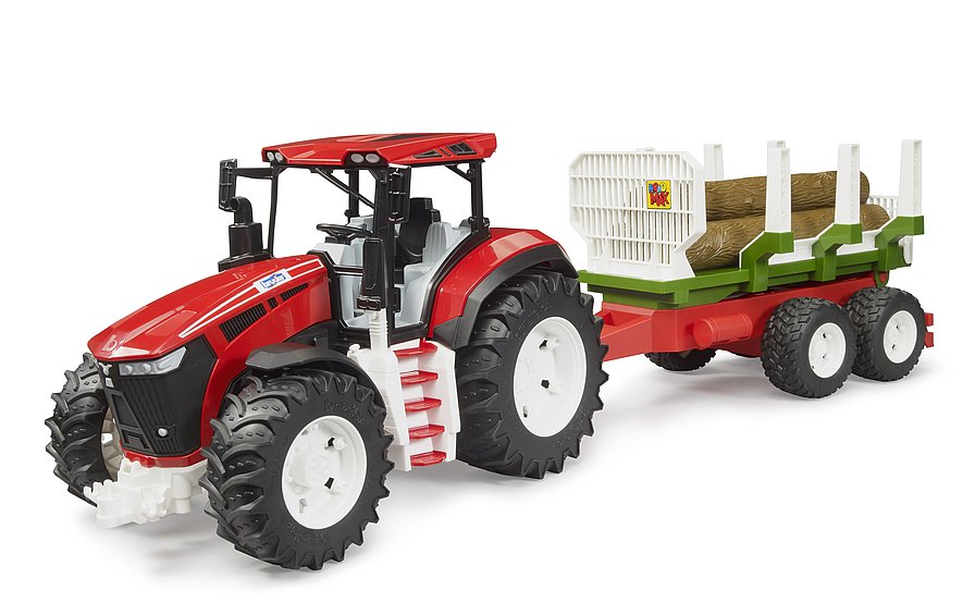 Bruder 03453 - ROADMAX Traktor mit Rückean- hänger und 3 Baumstämmen Bruder 03453 - ROADMAX Traktor mit Rückean- hänger und 3 Baumstämmen