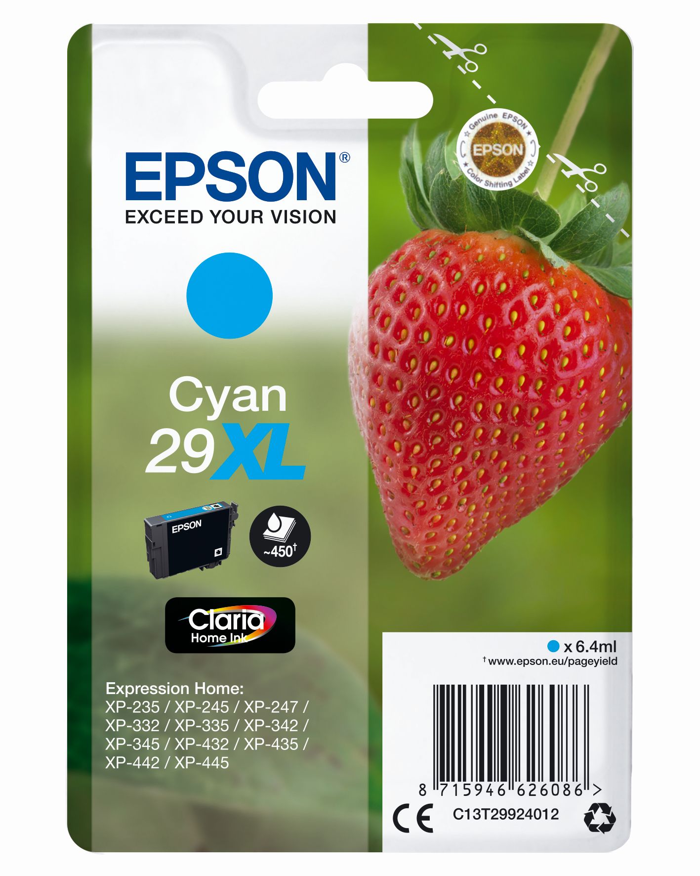 Epson Claria Home Ink Nr.29XL cyan Epson Claria Home Ink Nr.29XL cyan