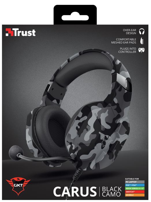 Trust GXT 323C CARUS Gaming Headset black camo