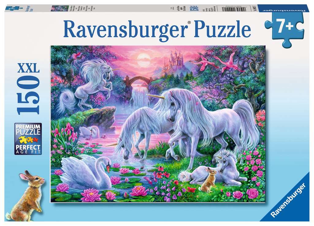 Ravensburger Puzzle - Einhörner im Abendrot - 150 Teile XXL